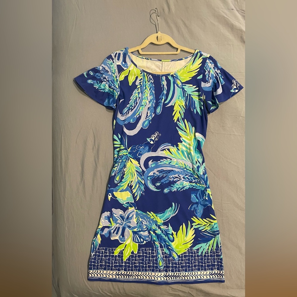 Lilly Pulitzer Blue and Green Mini Dress
